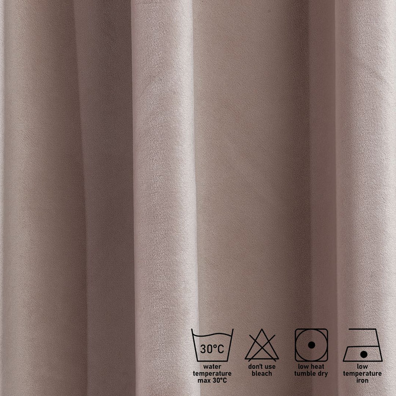 Soft Touch Velvet Kitchen Valance, 100 W x 60 D cm, 14 Salt
