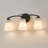 Matte Black Vanity Light With Opal Clear Glass Shade-1360062939