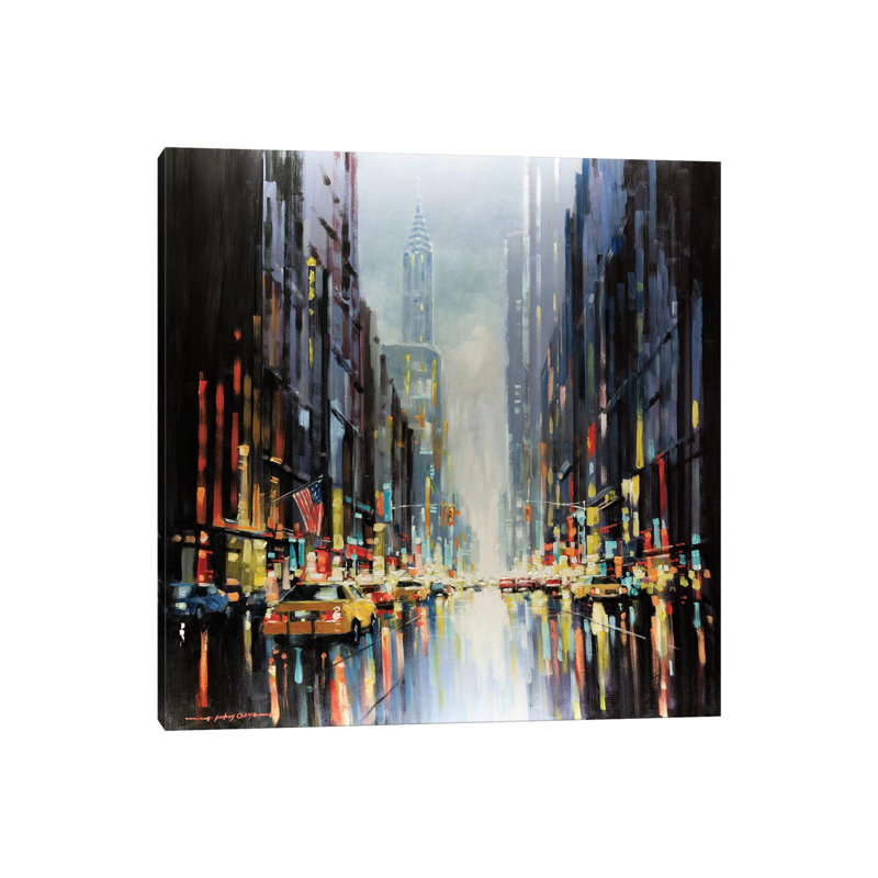 City Lights by E.A.Orme - Painting on Canvas, Wrapped Canvas, 93.98cm H x 93.98cm W x 3.81cm D
