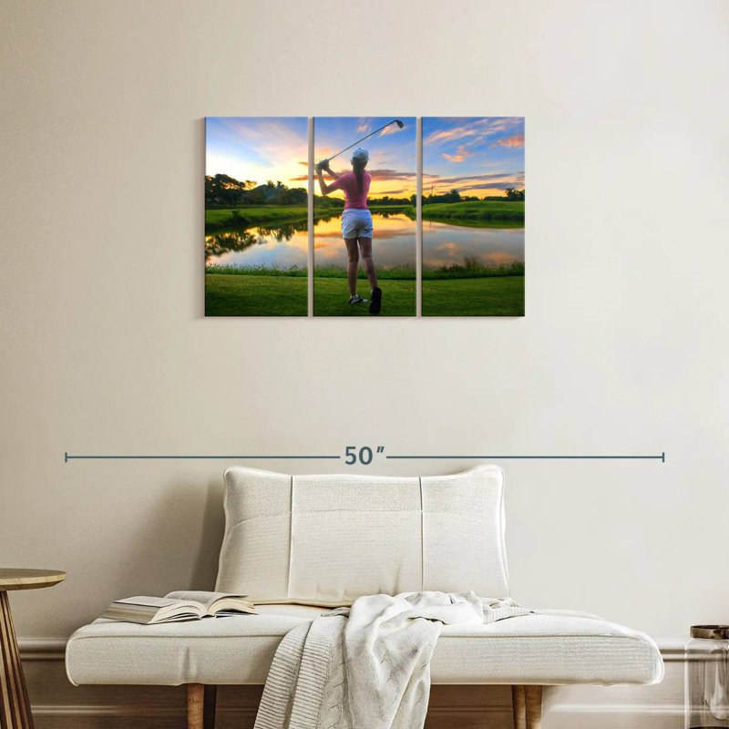 Sireci Golfer Girl, 20" H x 33" W