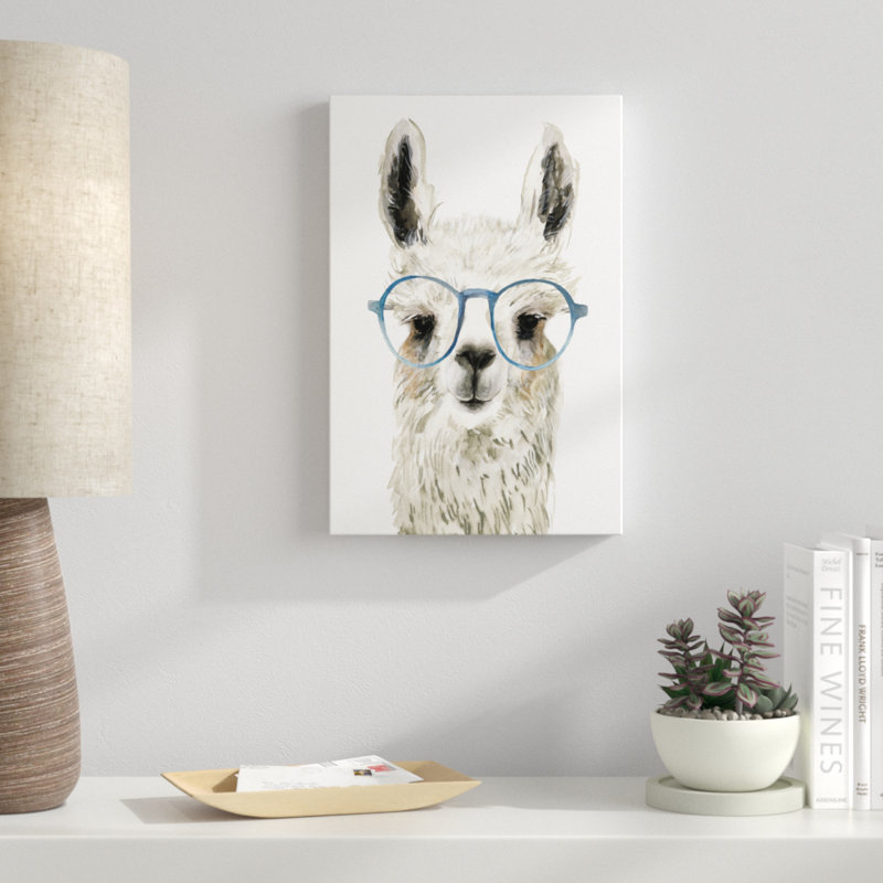 Hip Llama II 1 Piece Painting, 46cm H x 30cm W, Wrapped Canvas