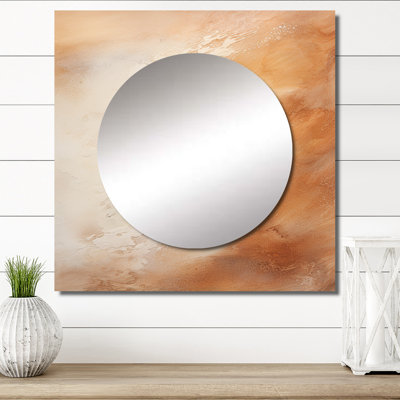 Miroir mural de salon Doryce - Beige Sandy Clouds Horizon V Clouds