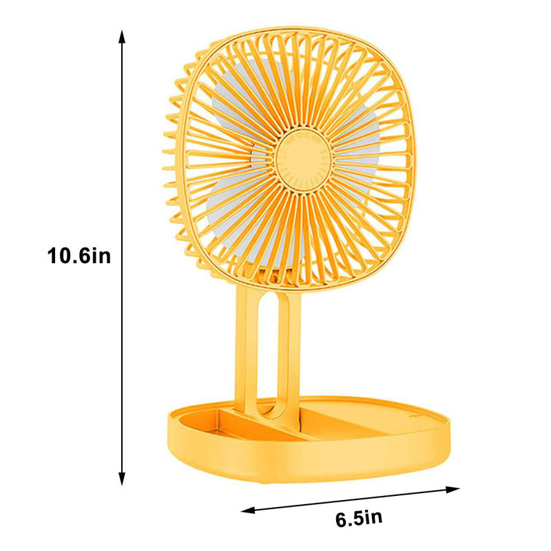 Ventilateur personnel 10,6 po Deago, Jaune