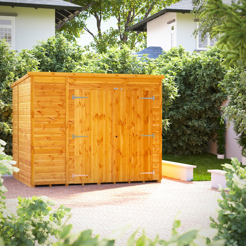 Powersheds 8 x 6ft Pent Timber Tongue & Groove Storage Shed