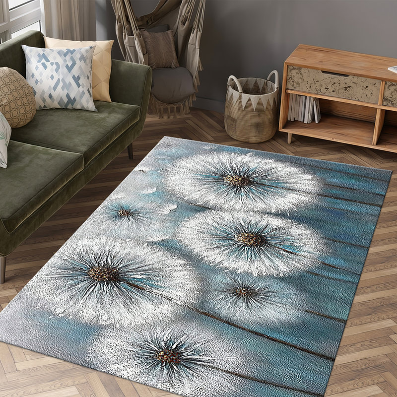 Decorative Printed Rug with Abstract Geometric Design in Soft Neutral Tones Perfect for Enhancing Your Living Room or Bedroom Decor