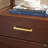 Modern Solid Wood EZ Assembly Drawers Nightstand Side Table With Glass Top-1508209390