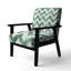 Chaise d'appoint moderne - fauteuil vert et blanc à chevrons vert sauge-813588389