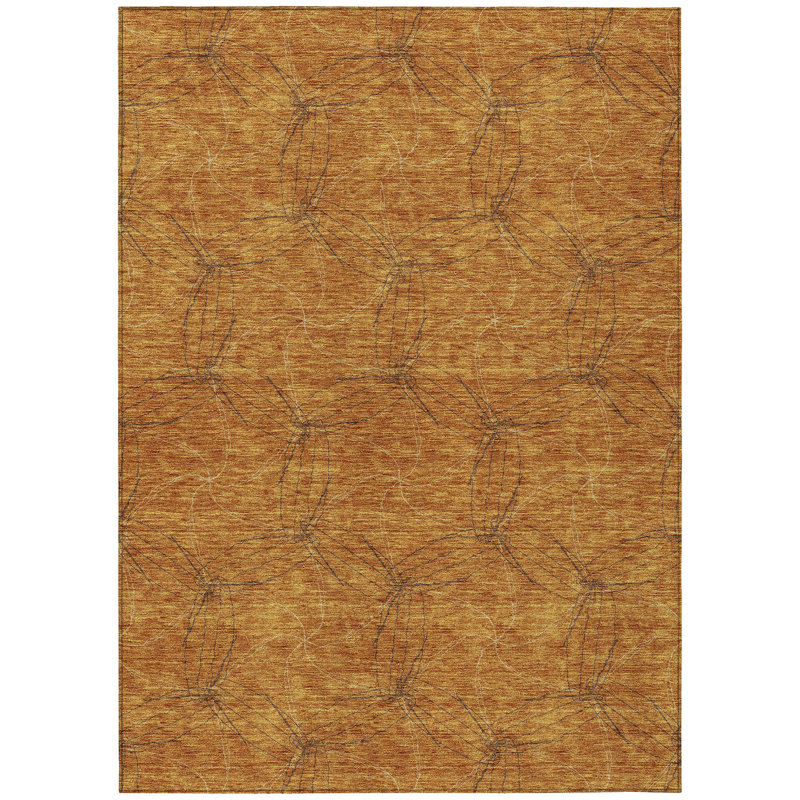 Chayden Washable Abstract Indoor / Outdoor Rug, Rectangle 10' x 14'
