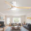 Ventilateur de plafond encastré classique à 3 pales de 52 po avec lumière et télécommande Nicola-1120983121-1137889996