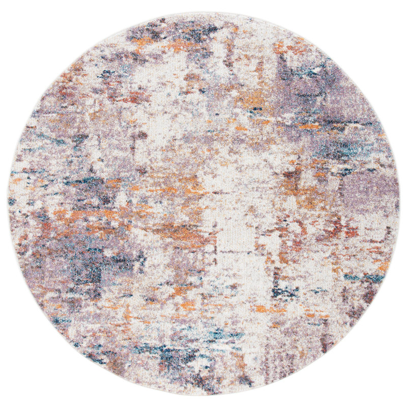 Zayd Performance Abstract Rug, Round 6'7"