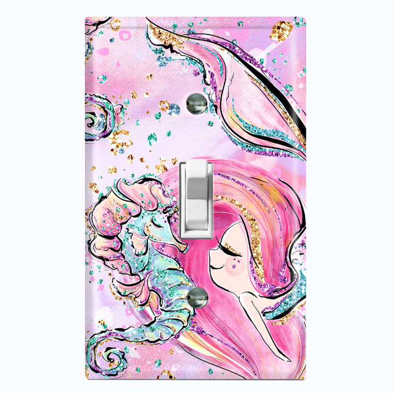 Patterned 1 - Gang Toggle Light Switch Standard Wall Plate