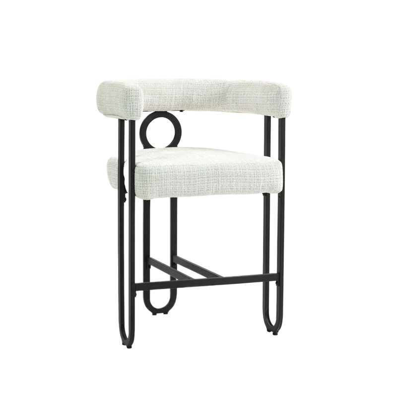 Tabourets en chenille, Beige, 1