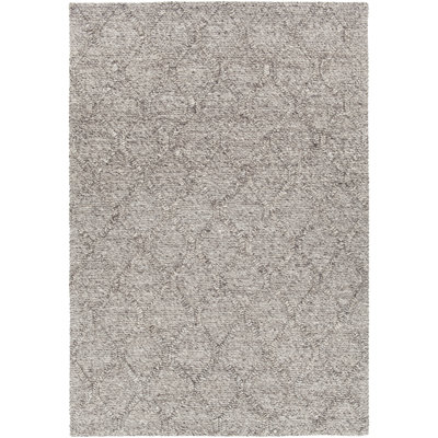 Tapis de zone de charbon contemporain texturé Arend