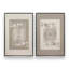 Ensemble de 2 reproductions sur toile de cartes Beige-866445173-866445171