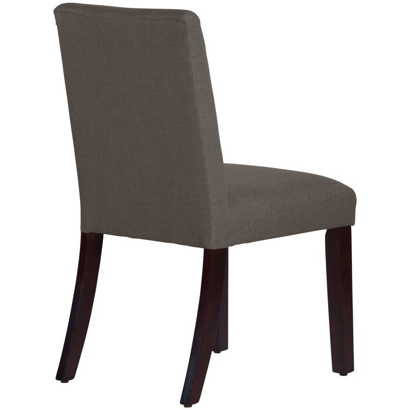 Chaise parsons rembourrée, Lin ardoise classique, Rouge antique Stewart