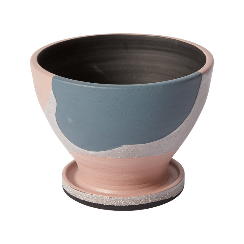 Ceramic Pot Planter, 8" H x 10" W x 10" D