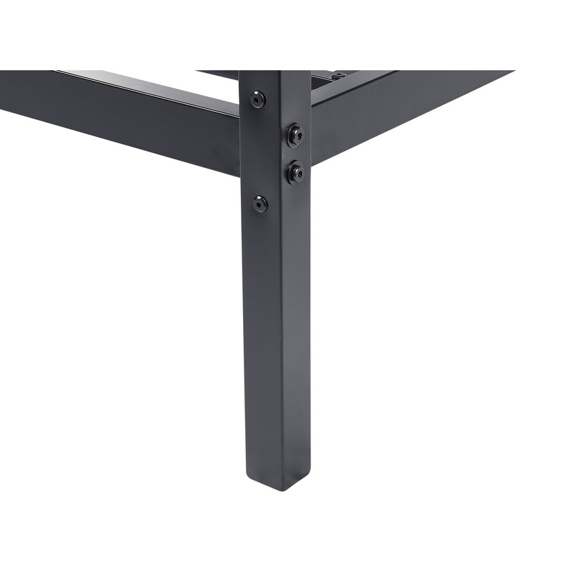 Lynton Metal Bed, Black, European Kingsize (160 x 200cm)