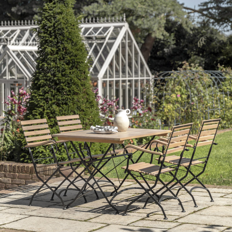 Yarger 4 - Person Patio Dining Set with Rectangular Table