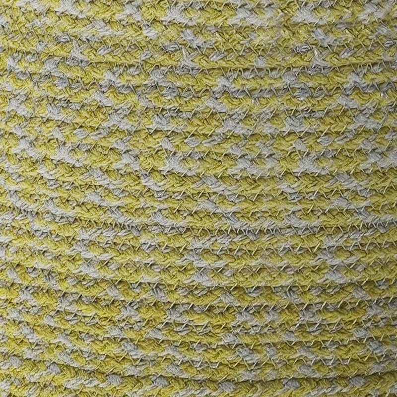 Bayley Upholstered Pouf, Muted Yellow/Natural