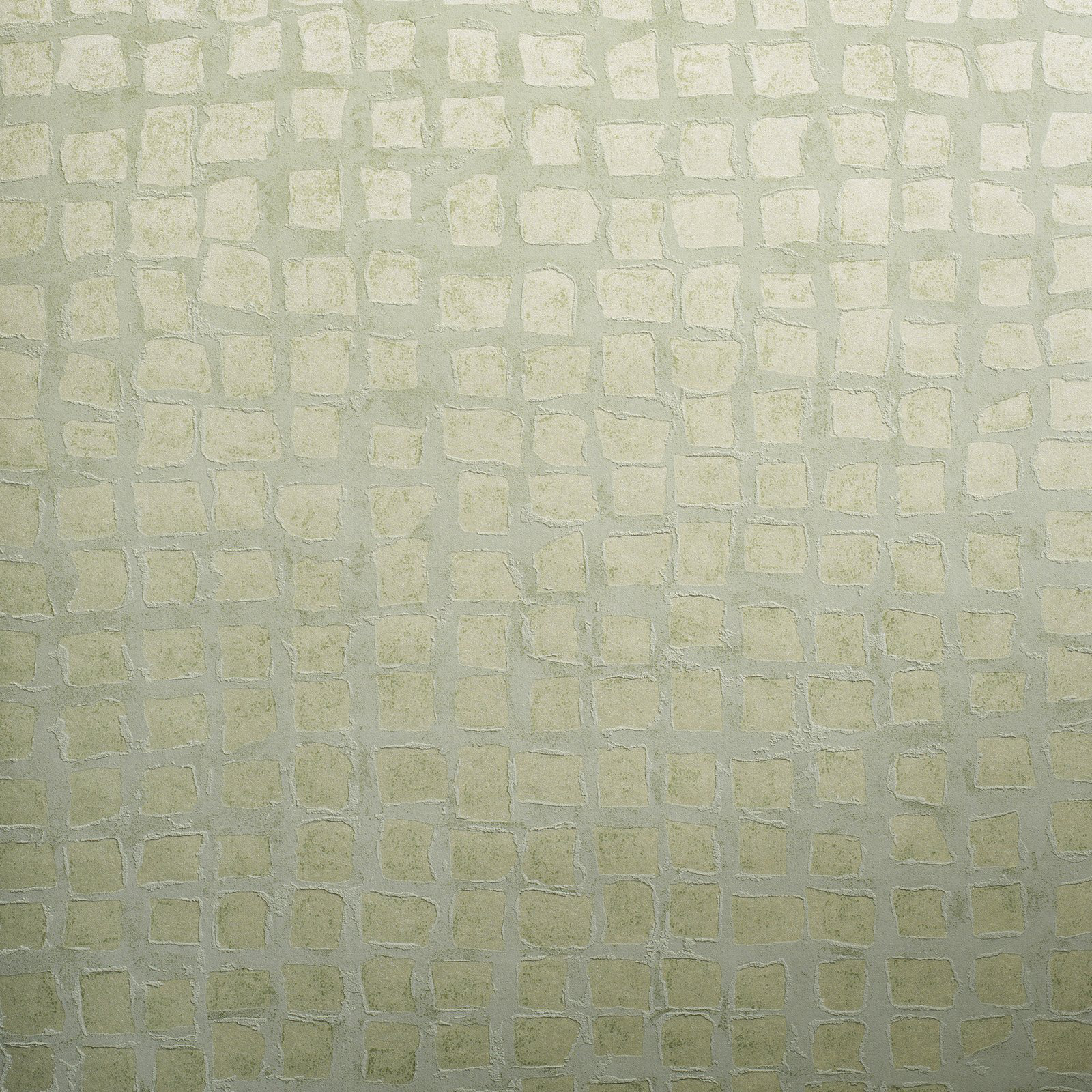 Urban Classics Collection Manhattan Metallic Loft Tiles Wallpaper Roll, Green