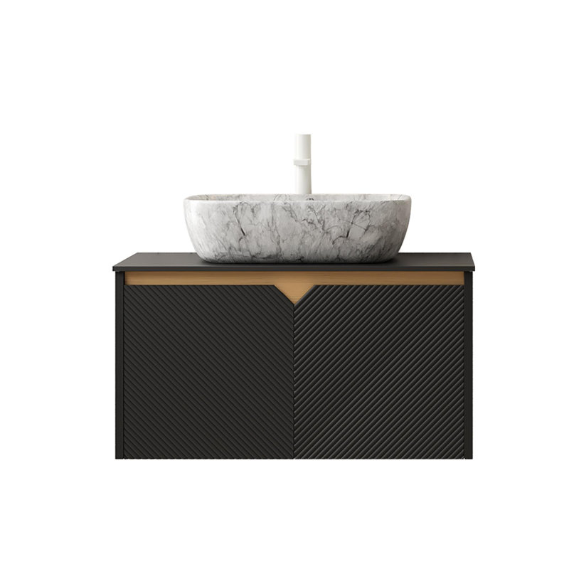 Meuble-lavabo artistique avec symétrie diagonale, 30"