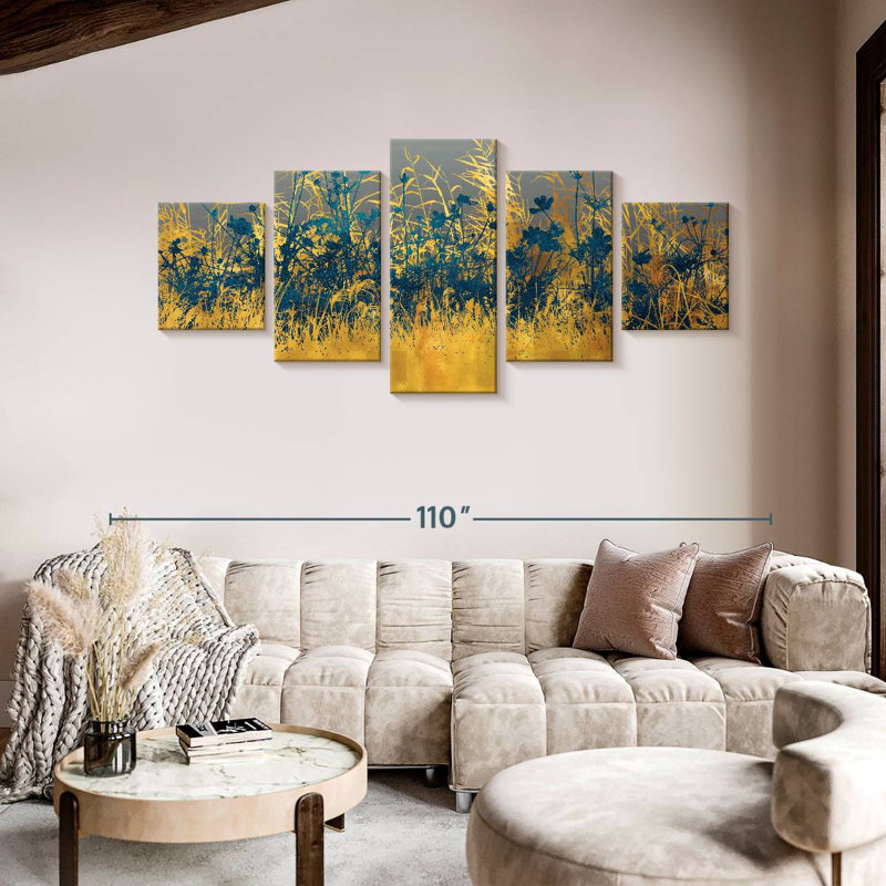 Golden Field Foliage, 42" H x 92" W