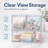 3-Pack Acrylic Baby Bottle Storage Organizer, Stackable Clear Drawer Container for Countertop, Vanity, Bathroom, Cabinet & Pantry, 2M1L