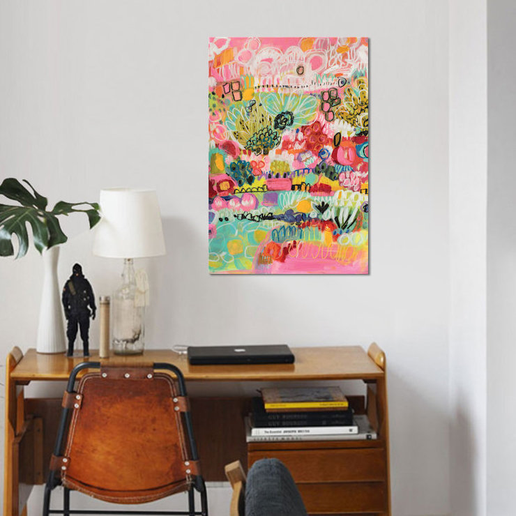 «Boho Garden III», reproduction sur toile, H 18 po x l 12 po x P 1,5 po, Toile tendue, Pas de tapis