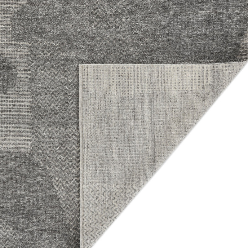 Arlington Moroccan Dark Gray Hand-Knotted Area Rug, Rectangle 8' x 10'