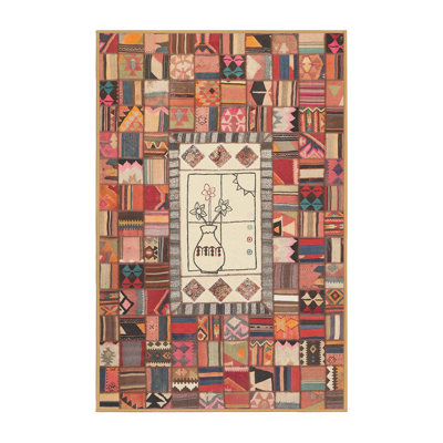 Tapis brun/beige contemporain