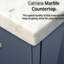 Meuble-lavabo bleu marine 36 po X 22 avec miroir à DEL - Option de rangement généreuse Méthode d'installation rapide Installation abondante entièrement assemblée rapidement-989862203
