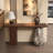 Medieval-style solid wood console table.-391407365