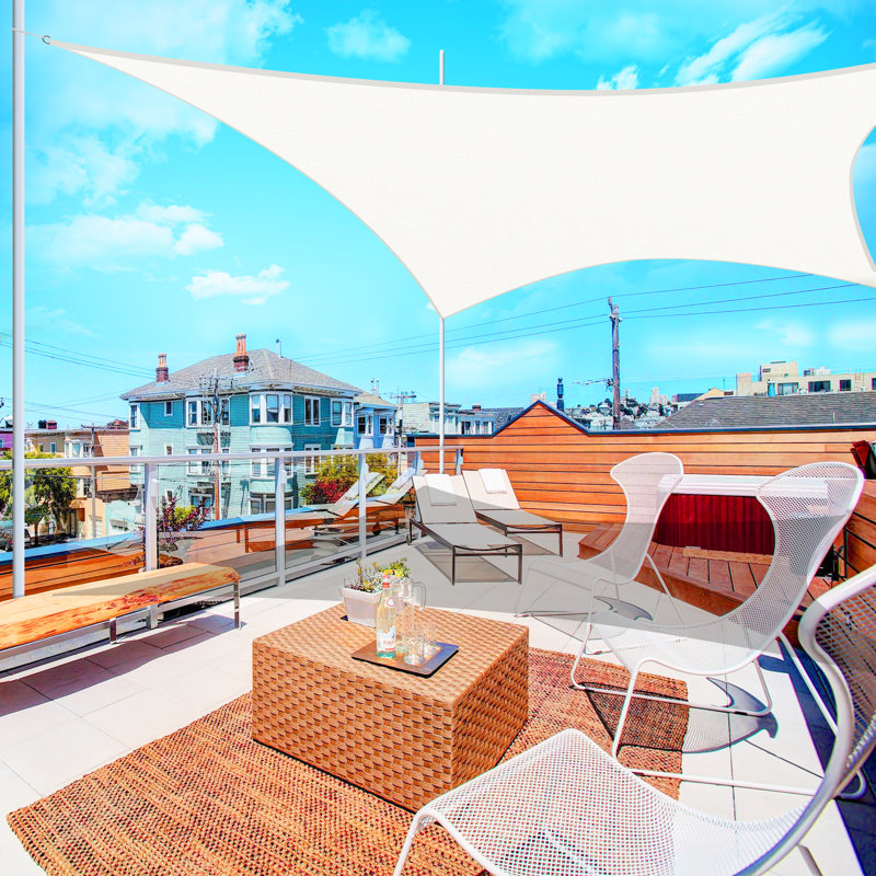 Yescom 20' x 23" Rectangular Shade Sail, Off White, 276" W x 264" L 