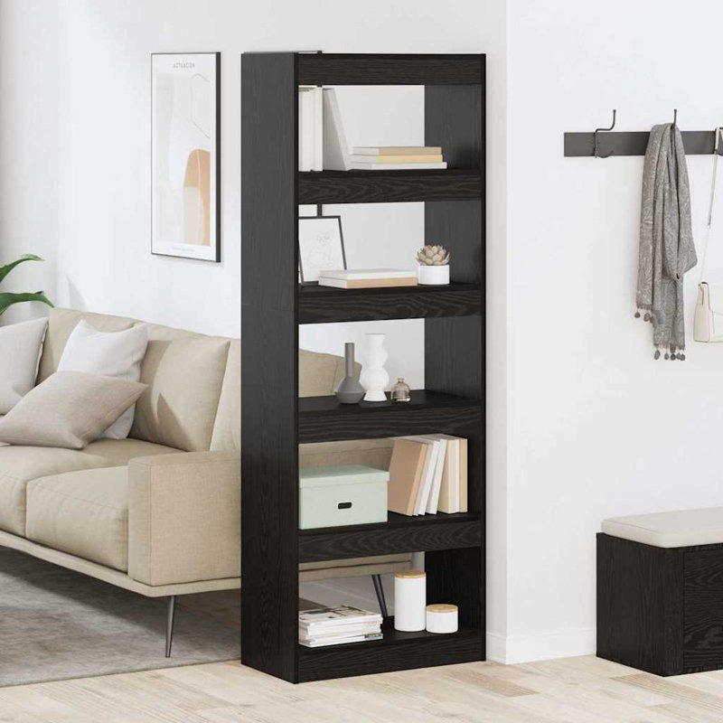 Standard Bookcase, (5 Shelves) 166cm H x 60cm W x 30cm D, Black