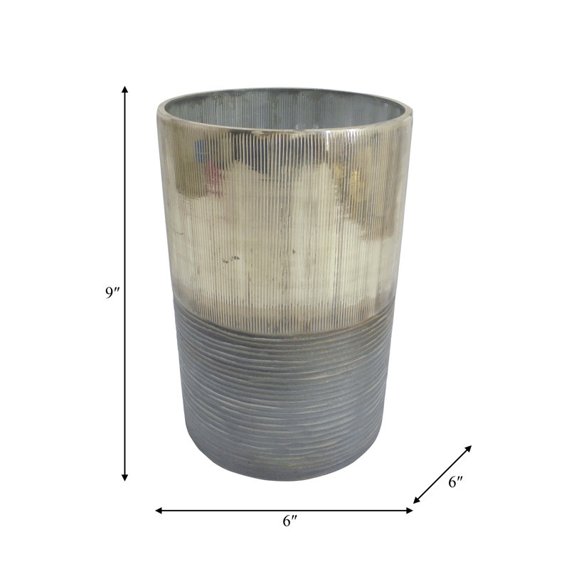 Dirks Glass Vases Modern Decorative Ribbed Cylinder Vase in High-Quality Glass - Sleek Contemporary Single Piece with Textured Detail for Stylish Accent Display