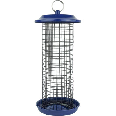 Nature's Way Nature's Way Cobalt Metal Mesh Mixed Seed and Peanut Bird Feeder 2 QT, Blue