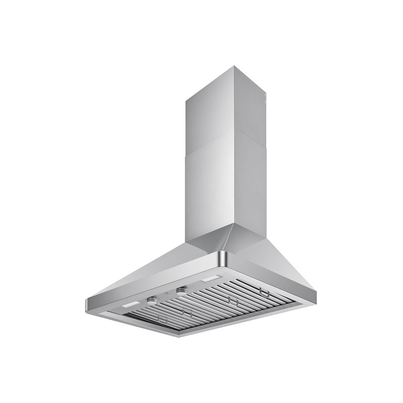 Hotte murale en acier inoxydable 600 CFM avec DEL à intensité variable et filtres à chicane, 36"