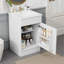 Meuble-lavabo de 20 po avec lavabo, meuble-lavabo avec tablette de porte et tablette réglable, blanc