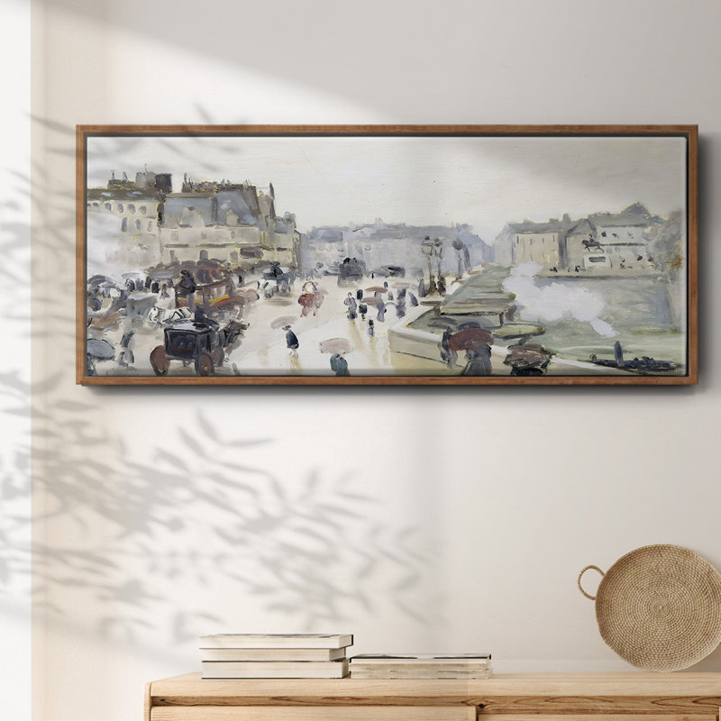 Le pont neuf, 1872 - Toile encadrée, H 8 po x l 20 po
