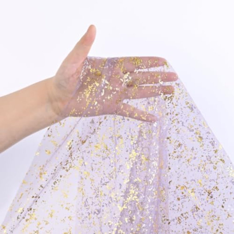 3 pièces de chemin de table en gaze mauve grisâtre doré 10 pi, feuille métallique scintillante, anniversaire de mariage, décoration de table de fête pour la fête