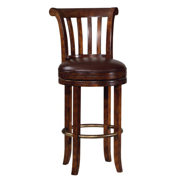 Upholstered Counter Stool with Solid Wood Frame, 77.5cm