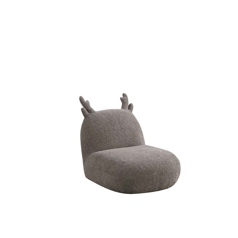 Charming Chenille Deer-Shaped Kids Chair With Soft Upholstery And Playful Design For Comfort And Imagination, Brown
