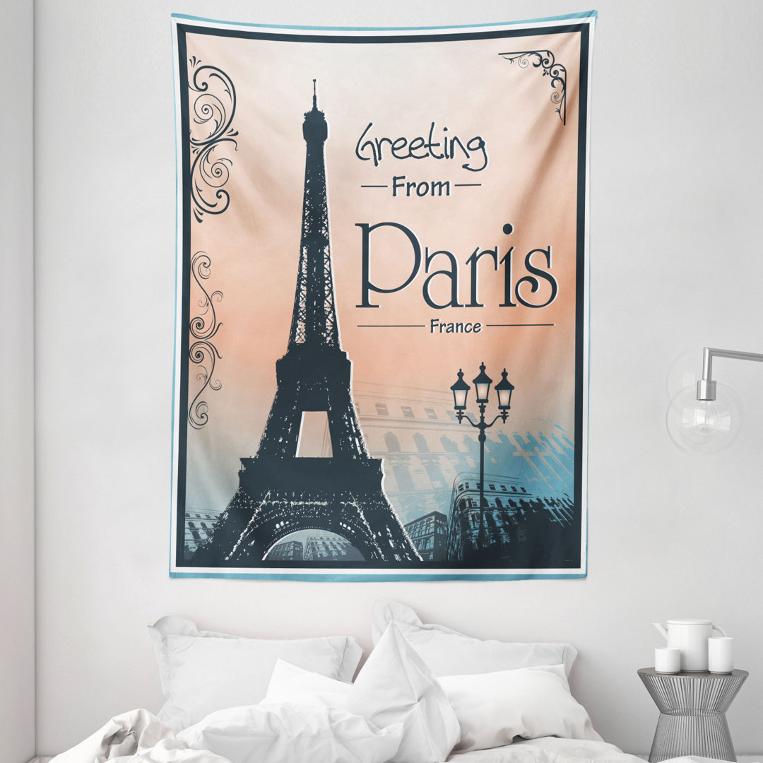 Wandbehang Gruß aus Paris Frankreich Romantisch