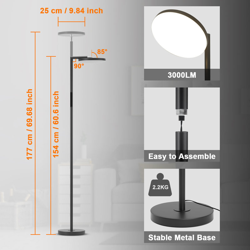Lampe sur pied 30W / 3000Lm