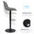 Nalupatio Swivel Upholstered Adjustable Height Counter Stool with Metal Frame-1606541407