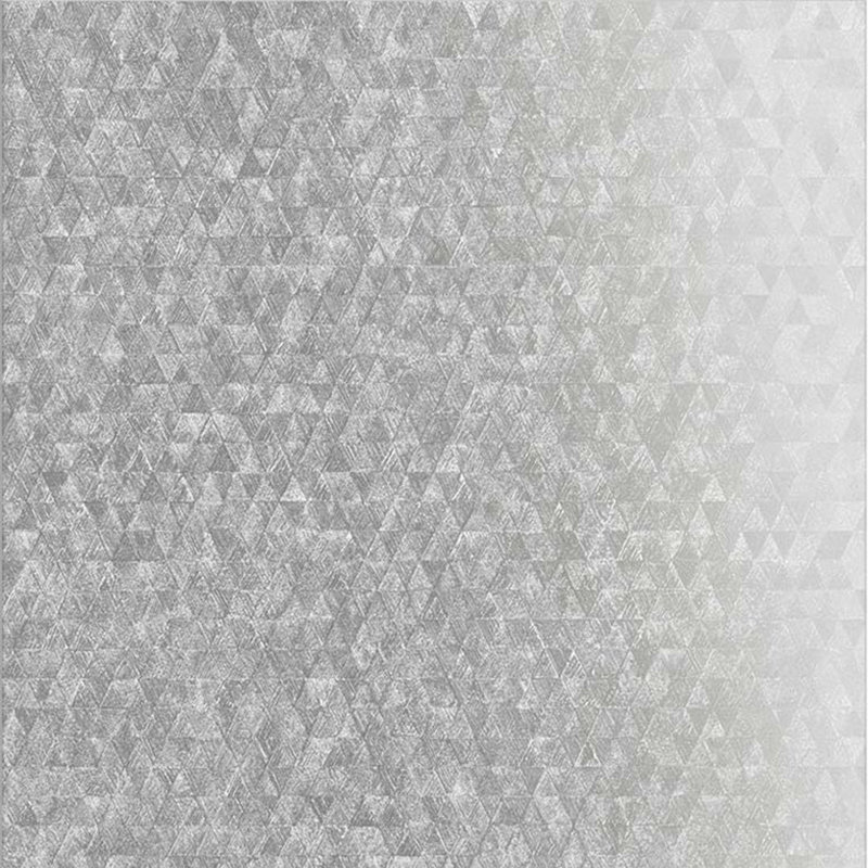 Trinity Geometric Metallic Wallpaper Roll, Silver