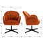 Ahmare Upholstered Swivel Armchair-1655271156-1655271158