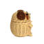 Panier de rangement en rotin pour chien avec couvercle Hary