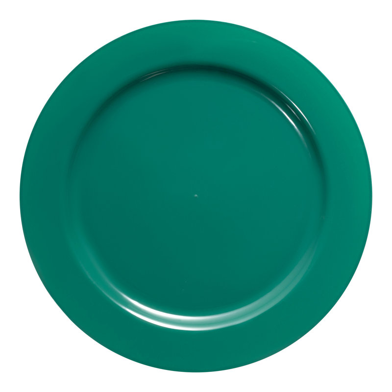 Assiettes à salade en plastique jetables rondes en plastique de couleur unie (7,5 po)