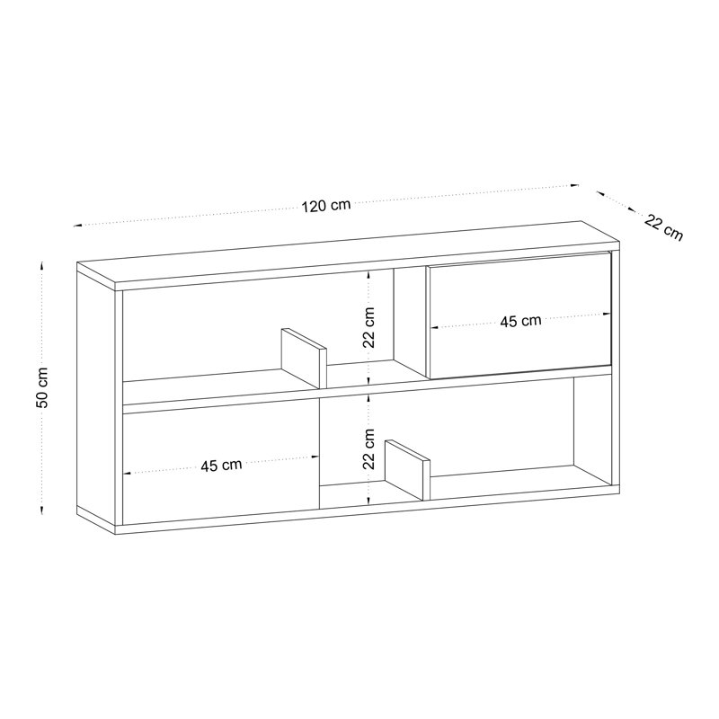 Emerald 50cm Console Table, Oak